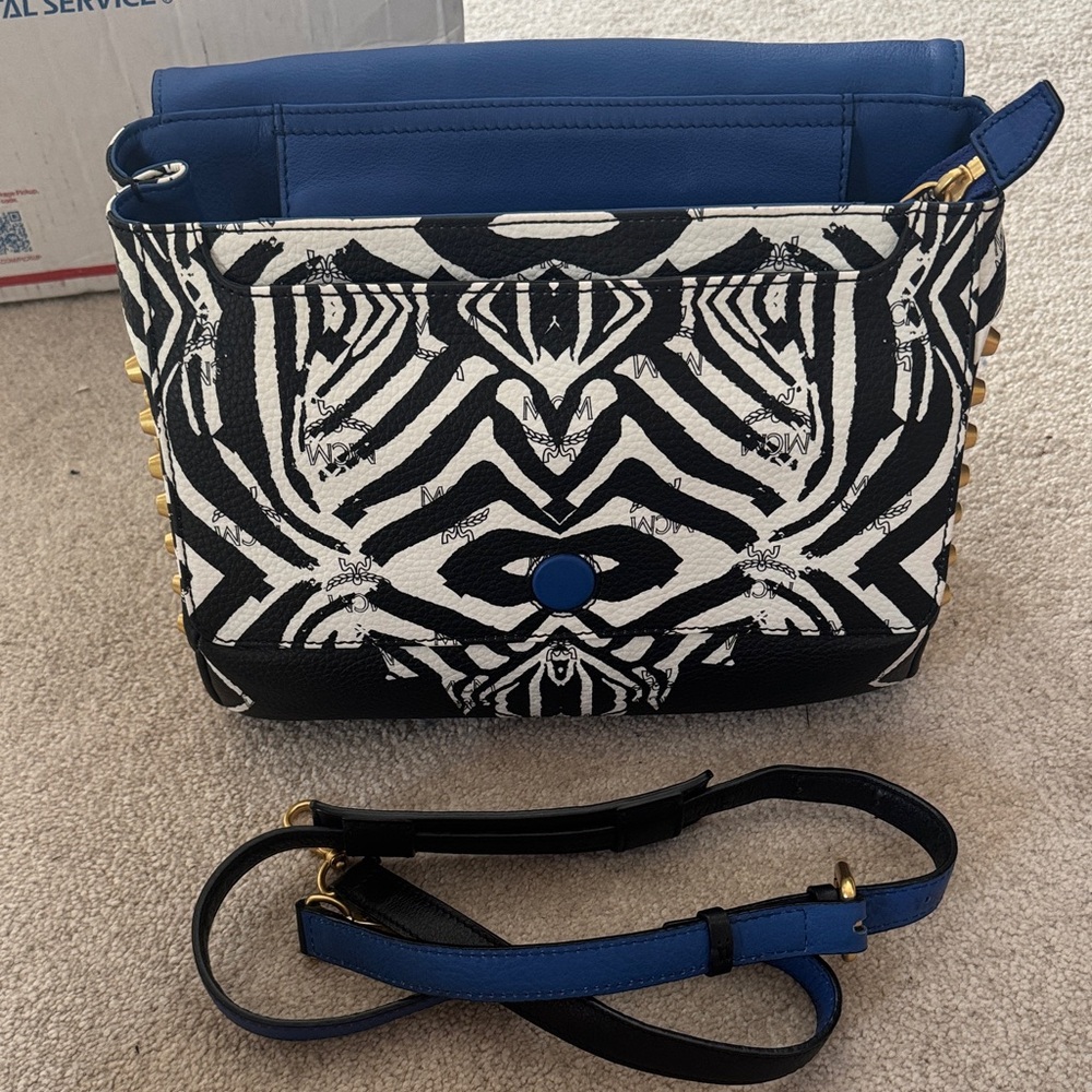MCM Black and Blue Crossbody Bag